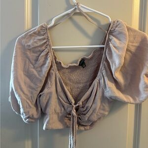 Women's Puff Sleeve Top in Light Purple